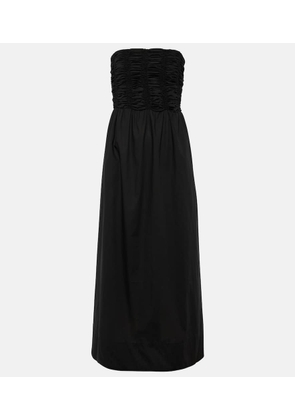 Faithfull Dominquez strapless cotton midi dress