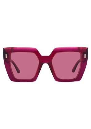 Calvin Klein Burgundy Square Ladies Sunglasses CK23502S 616 52