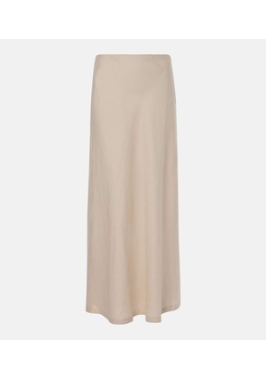 Faithfull Antibes low-rise linen maxi skirt