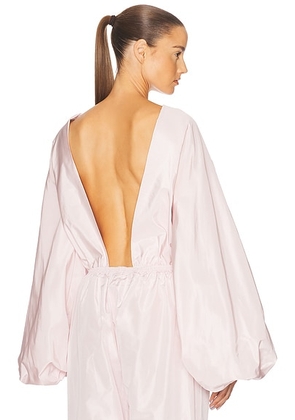 ALAÏA Balloon Bodysuit in Rose Pale - Blush. Size 34 (also in 40, 42, 44).