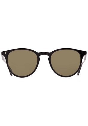 Garrett Leight MANZANITA SUN Green Oval Sunglasses 2151 BK/GRN 50