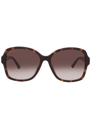 Gucci Brown Gradient Butterfly Ladies Sunglasses GG0765SA 003 57