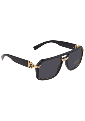 Versace Dark Grey Geometric Mens Sunglasses VE4399 GB1/87 58