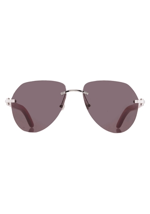 Cartier Grey Pilot Unisex Sunglasses CT0007CS 057 59