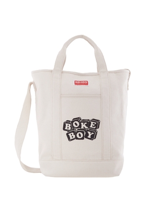 Kenzo Graphic Tote Bag in Ecru