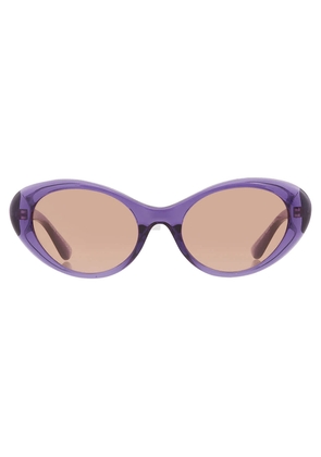 Versace Dark Brown Oval Ladies Sunglasses VE4455U 5353/3 53