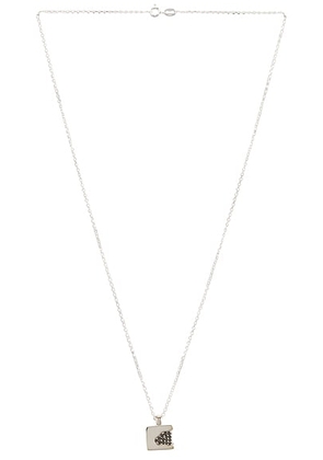 Ellie Mercer Black Diamond Once Piece Pendant in Black Diamond - Metallic Silver. Size all.