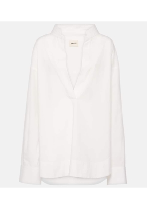 Khaite Tito cotton poplin top