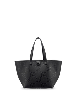 Gucci Leather Shopping Bag With Jumbo Gg Motif