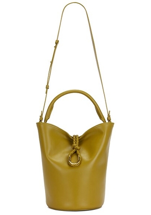 Bottega Veneta Liberta Bucket Bag in Limonite & Muse Brass - Olive,Lemon. Size all.