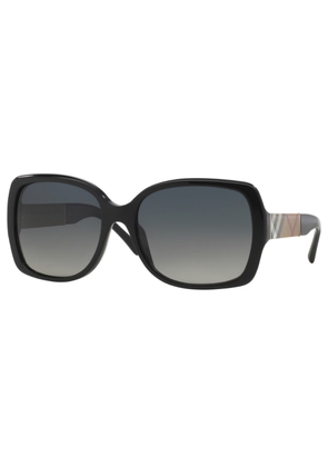 Burberry Polarized Grey Gradient Square Ladies Sunglasses BE4160 3433T3 58