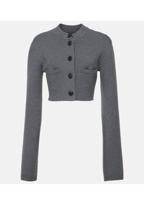 Khaite Ello cropped wool-blend jacket