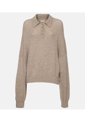 Khaite Rene cashmere polo sweater