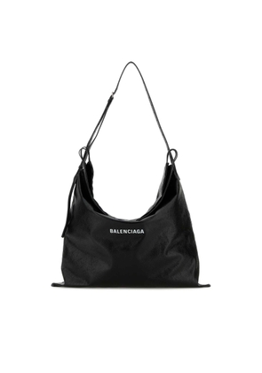 Balenciaga Black Leather Large Dust Shopping Bag