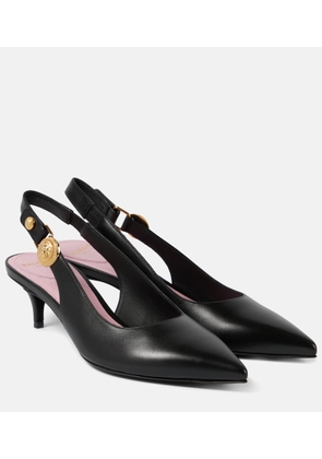 Balmain Medusa '95 leather slingback pumps