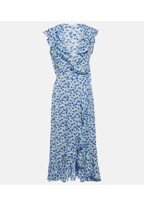 Poupette St Barth Triny printed ruffled midi dress