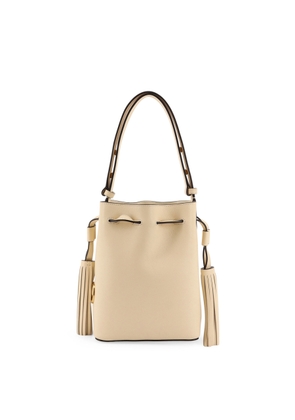 Valentino Garavani Leather Bucket Bag With Metal Vlogo Signature