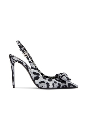 Dolce & Gabbana Slingback Pump in Leopard - Grey. Size 37 (also in ).