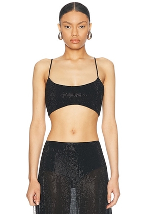 Alexis Poli Crop Top in Black - Black. Size S (also in XS).