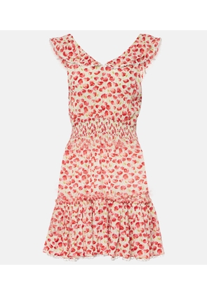 Poupette St Barth Bruna polka-dot ruffled minidress