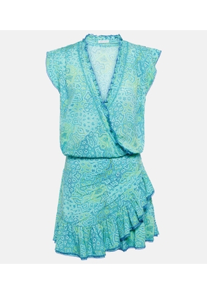 Poupette St Barth Estelle printed ruffled minidress
