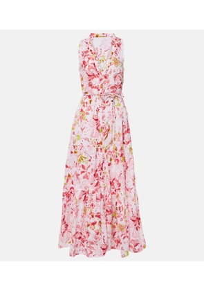 Poupette St Barth Nana floral tiered cotton maxi dress