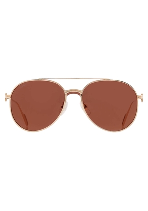 Cartier C de Cartier Brown Pilot Unisex Sunglasses CT0273S 002 99