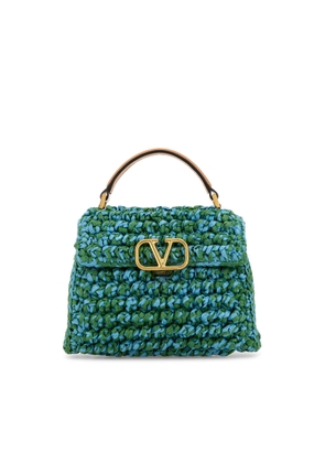 Valentino Garavani Two-Tone Raffia Vsling Handbag
