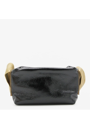 Uma Wang Black Leather Tofu Small Shoulder Bag