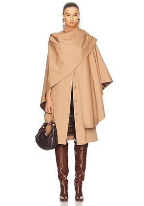Chloe Cotton Gabardine Coat in Cheek - Beige. Size 38 (also in ).