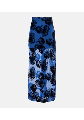 Nina Ricci Devore velvet maxi skirt