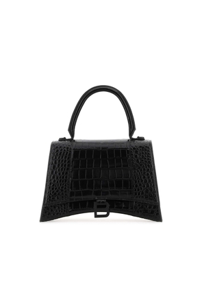 Balenciaga Black Leather Hourglass Handbag
