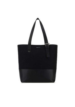Alexander Mcqueen Black Canvas Shopping Bag