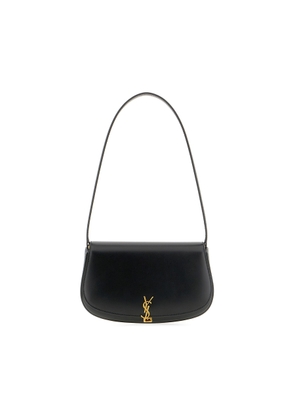 Saint Laurent Dark Brown Leather Mini Voltaire Shoulder Bag