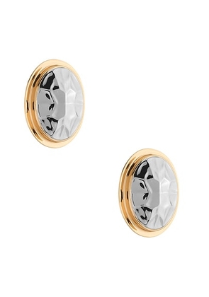 Demarson Jelena Earrings in Gold & Gunmetal - Metallic Gold. Size all.