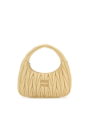 Miu Miu Cream Nappa Leather Wander Handbag