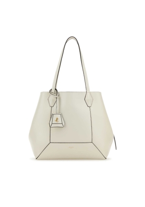 Jimmy Choo White Leather Diamond Shopping Bag