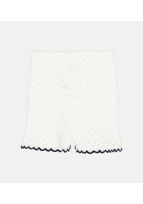 Zimmermann Halliday pointelle scalloped high-rise shorts