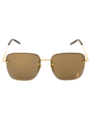 Saint Laurent Mirrored Brown Square Ladies Sunglasses SL 312 M 006 58