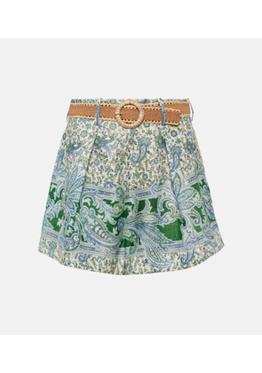 Zimmermann Ottie paisley linen shorts