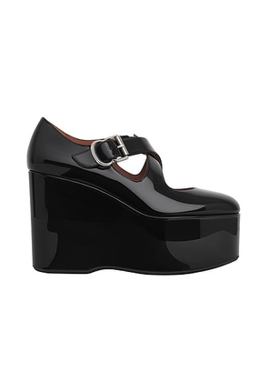 ALAÏA Criss Cross Wedge in Black - Black. Size 36 (also in ).