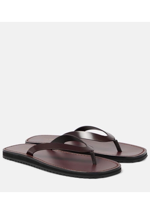 The Row City leather thong sandals