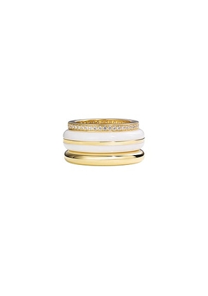 BY PARIAH Classic Stack Ring in White - White. Size 52 (also in 54, 56).