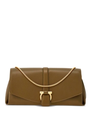 Ferragamo Front Flap Chain-Link Shoulder Bag