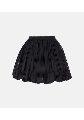 Alaia Cotton-blend poplin miniskirt