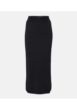 Alaia Vienne cutout jersey midi skirt