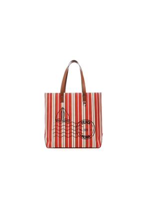 Fendi Medium Striped Shopping Bag