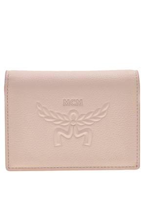 MCM Embossed Logo Leather Mini Himmel Snap Wallet