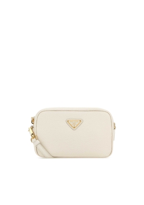 Prada White Leather Crossbody Bag