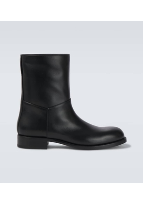 The Row Nobilis leather ankle boots